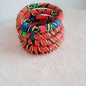 !Sale! 5 Sets Ankara Fashion Bracelets